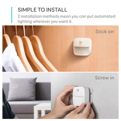 A Photo Of Eufy Lumi Stick-On Motion Sensor Night Light – Battery-Powered LED with Auto Illumination for Hallways, Bedrooms, and Stairs