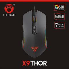 A Photo Of Fantech X9 THOR - RGB Gaming Mouse with Adjustable DPI and Chroma Lighting