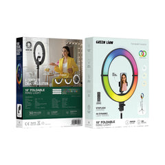 A Photo Of Green Lion 18-inch 
Foldable Ring Light - GN18INCRLGTBK