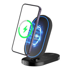 A Photo Of Green Lion GN3IN1FLDWCBK 3 In 1 Foldable Bracket Wireless Charger