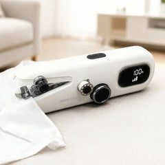 A Photo Of Green Lion Handheld Sewing Machine Portable 2000mAh