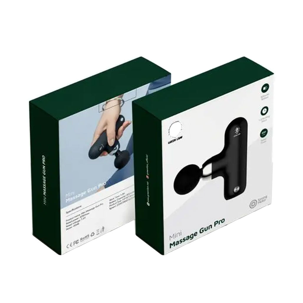 A Photo Of Green Lion GNMIMGUNPBK Mini Massage Gun Pro 800mAh 40W