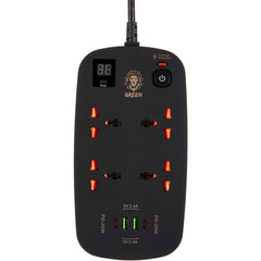 A Photo Of Green Lion 4 AC 2 USB & 2 USB-C PD 40W Multiport Smart Power Socket 3500W (3M)