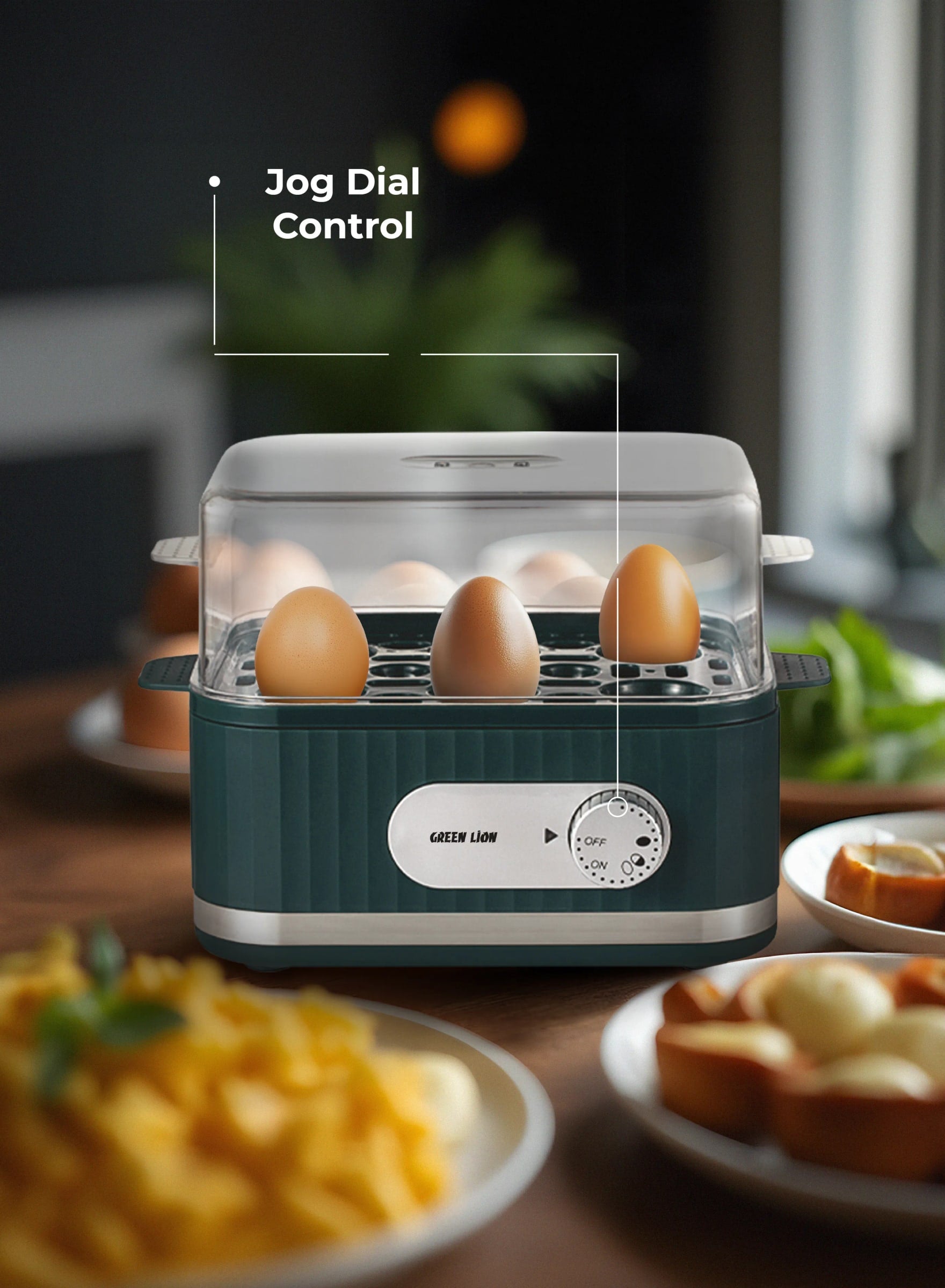 A Photo Of Green Lion Smart Egg Cooker - GNSMEGGCKRGN
