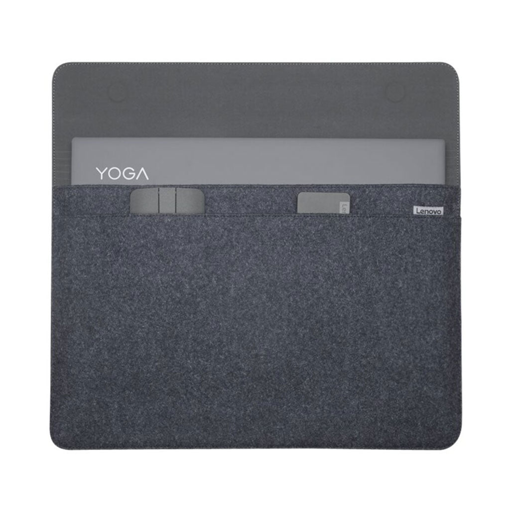 A Photo Of Lenovo Yoga 14-Inch Sleeve | Premium Leather & Wool Felt, Magnetic Closure