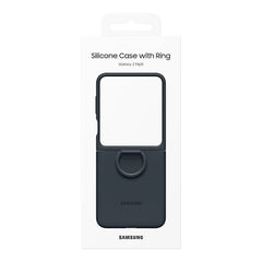A Photo Of Samsung Galaxy Z Flip5 Silicone Case with Ring, Indigo Blue EF-PF731TNEGUS | Eco-Friendly, Stylish Protection