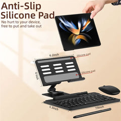 A Photo Of Wireless Keyboard and Mouse Set with Pencil & Folding Bracket for Samsung Fold