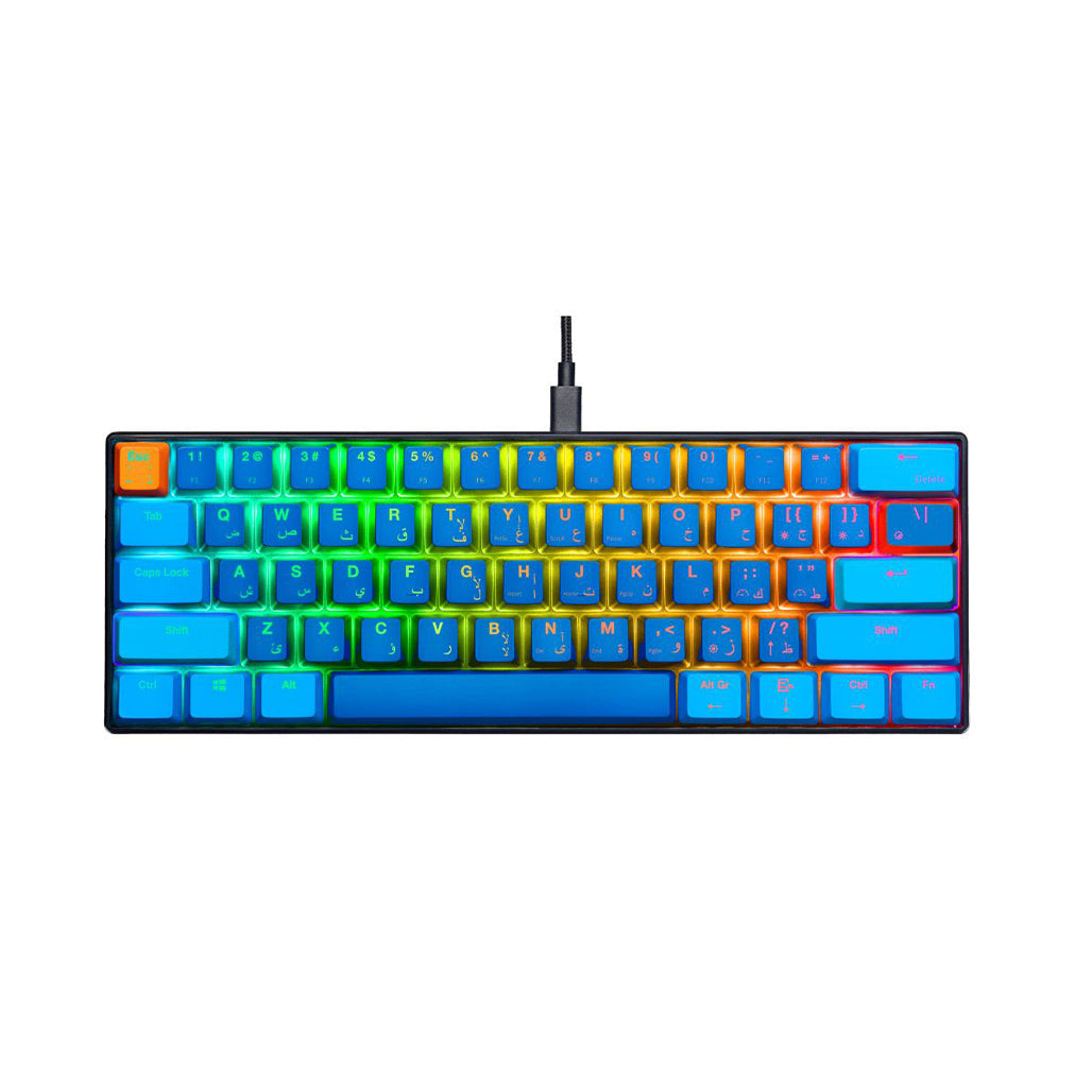 A Photo Of GamerTek GK60 Mini Gaming Keyboard - JAZZ | Compact Mechanical RGB Keyboard with Outemu Red Switches