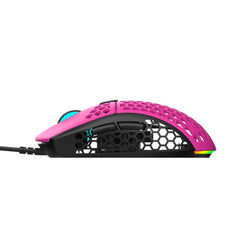 A Photo Of GamerTek GM16 Ultralight RGB Gaming Mouse - Raspberry - 16,000 DPI Precision Sensor, Kailh GM 8.0 Switches, Lightweight Design