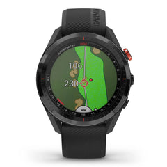 A Photo Of Garmin Approach S62 Bundle - 010-02200-02 - Black Ceramic Bezel with Black Silicone Band