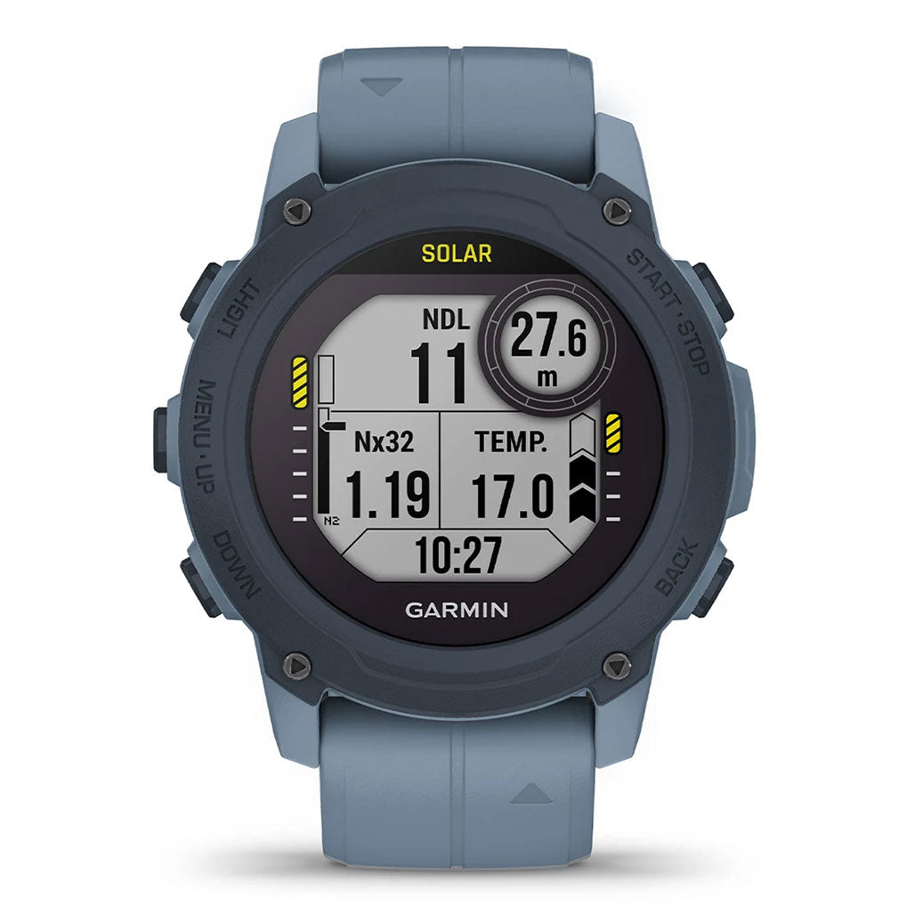 A Photo Of Garmin Descent G1 Solar - 010-02604-13 - Dive Computer - Hurricane Blue
