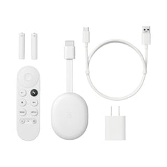 A Photo Of Google Chromecast with Google TV (4K) - Snow | Smart Streaming Device with HDR & Voice Control