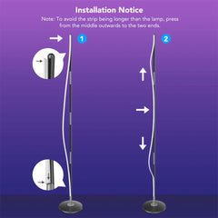 A Photo Of Govee RGBICW Smart Corner Floor Lamp | H6076112