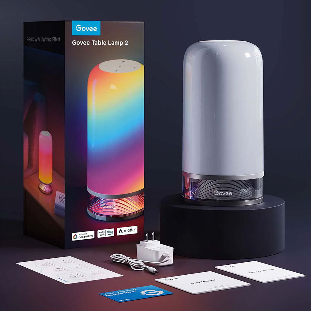 A Photo Of Govee Table Lamp 2 - RGBICWW Smart Lighting with DIY, Music Sync, and Voice Control