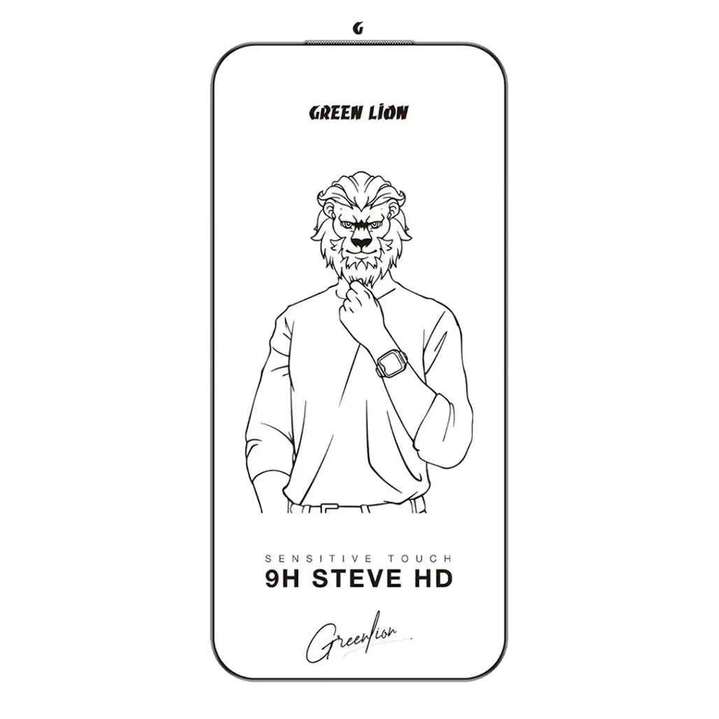 A Photo Of Green Lion 9H Steve For iPhone 17 / 17 Pro / 17 Pro Max- Glass Screen Protector