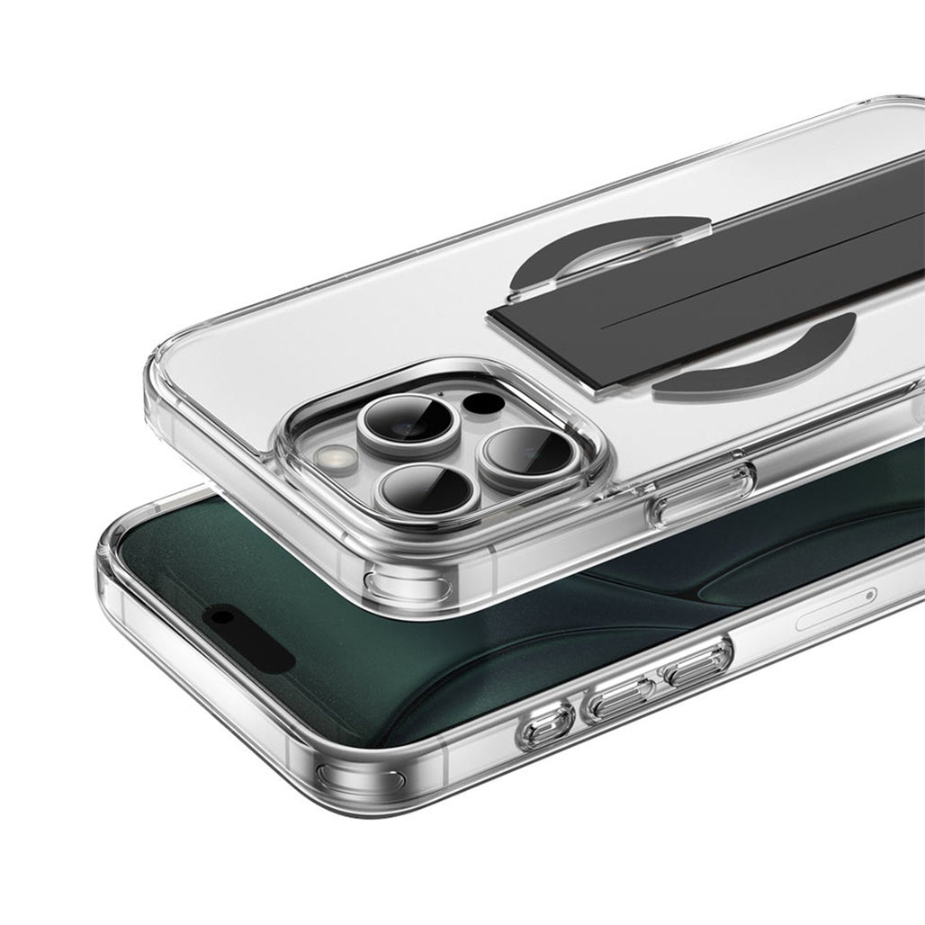 A Photo Of Green Lion MagSafe Grip Case for iPhone 16 Pro – Military-Grade Clear Protective Cove