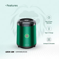 A Photo Of Green Lion Mini Bakhour 2 Incense Burner – Compact, Portable, 2000mAh Battery
