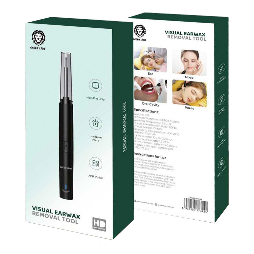 A Photo Of Green Lion Visual Earwax Removal Tool