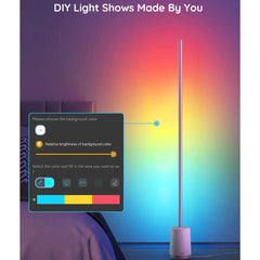 A Photo Of Govee Lyra RGBICWW Corner Floor Lamp - H6072