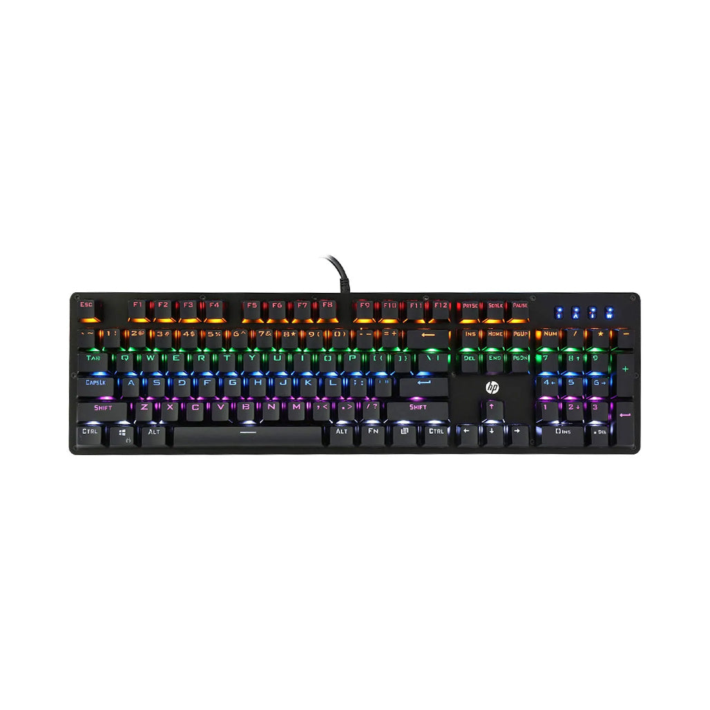 A Photo Of HP GK100F RGB Wired Mechanical Gaming Keyboard - Precision and Style Combined