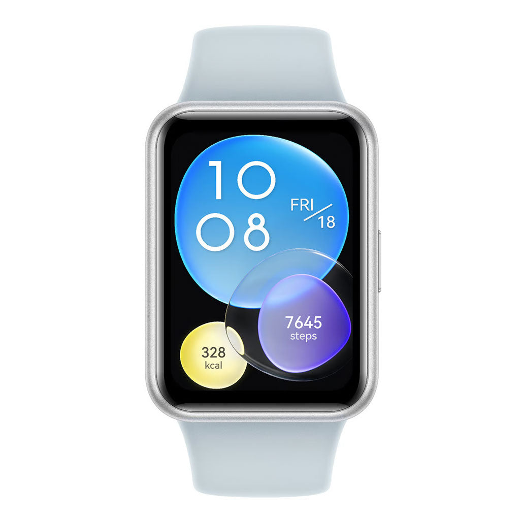 A Photo Of Huawei Watch Fit 2 Active Edition - Sky Blue | 1.74-Inch AMOLED Display, Bluetooth Calling, and Long Battery Life