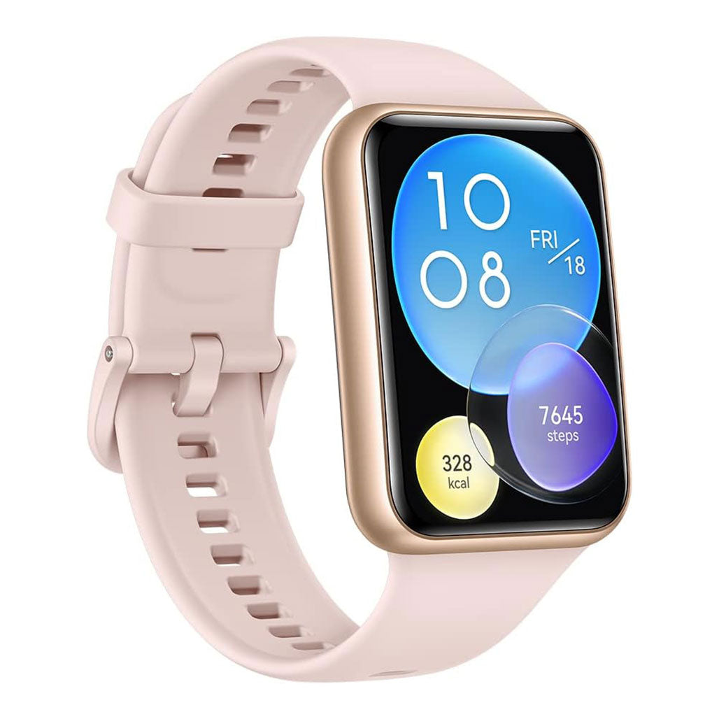 A Photo Of Huawei Watch Fit 2 Active Edition - Sakura Pink | 1.74-Inch AMOLED, Bluetooth Calling, 10-Day Battery Life