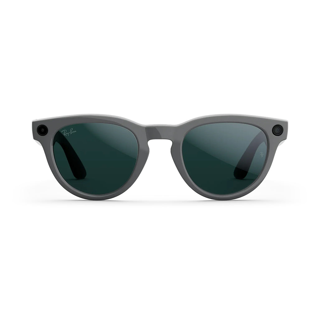 A Photo Of Ray-Ban Meta Headliner (Gen 2) Smart Glasses - Shiny Asteroid Grey / Clear to Emerald Transitions