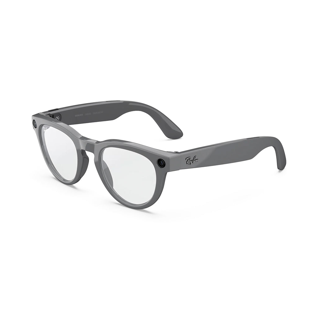 A Photo Of Ray-Ban Meta Headliner (Gen 2) Smart Glasses - Shiny Asteroid Grey / Clear to Emerald Transitions