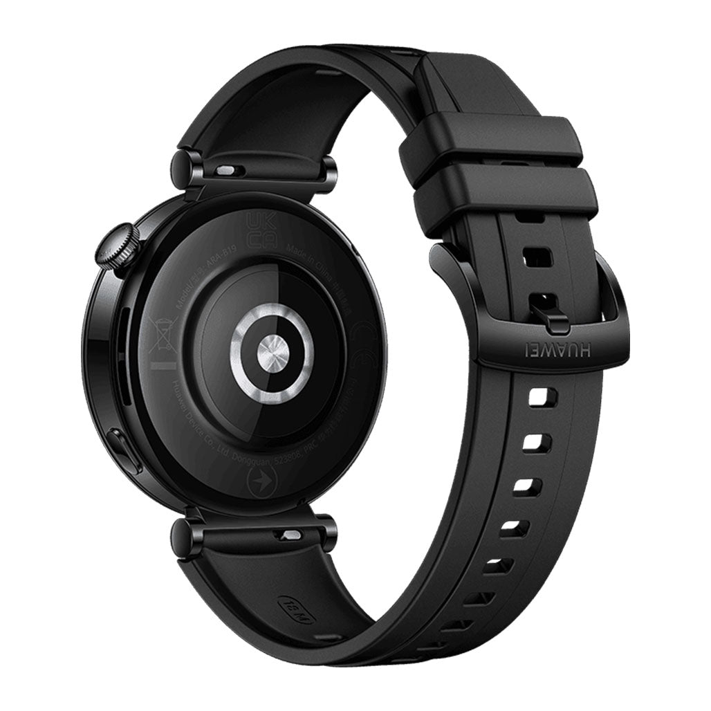 A Photo Of Huawei Watch GT 4 41mm Black Fluoroelastomer Strap - Advanced AMOLED Smartwatch with Fitness Tracking