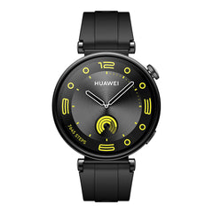 A Photo Of Huawei Watch GT 4 41mm Black Fluoroelastomer Strap - Advanced AMOLED Smartwatch with Fitness Tracking