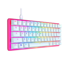 A Photo Of HyperX Alloy Origins 60 Red Switch - Mechanical White Gaming Keyboard | 4P5N4AA
