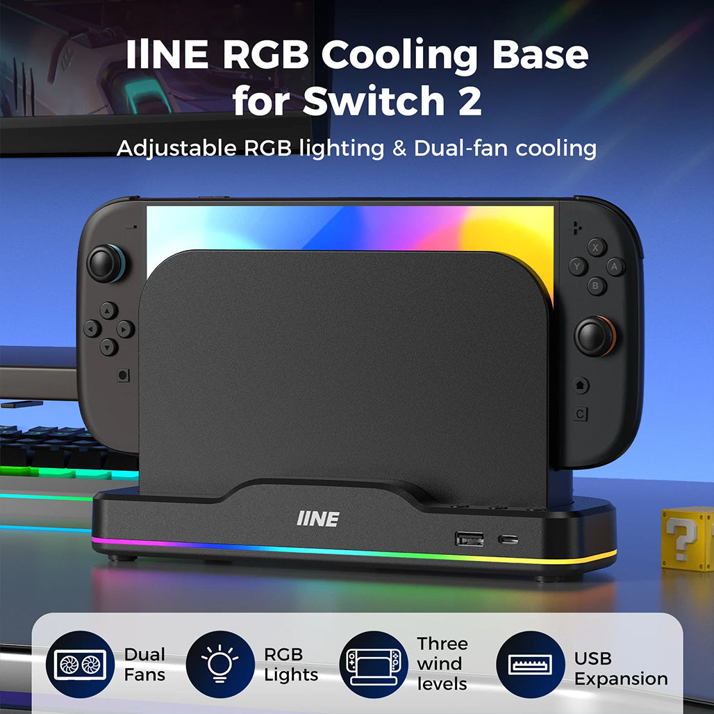 A Photo Of IINE RGB Cooling Base for Switch 2