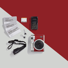 A Photo Of Fujifilm Instax Mini 90 Neo Classic Instant Camera - Red, Classic Elegance with Advanced Features
