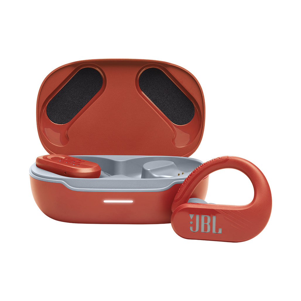 A Photo Of JBL Endurance Peak 3 Wireless In-Ear Headphones - Coral, 50 Hours Playback, IP68 Waterproof, Secure Fit