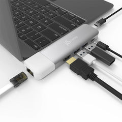 A Photo Of J5Create Ultradrive Kit USB-C Multi-Display Modular Dock JCD389 - 12 Configurations, 4K HDMI, Gigabit Ethernet