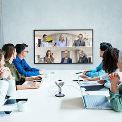 A Photo Of J5Create 360° AI-Powered Webcam with Speakerphone for Enhanced Video Conferencing - JVU368
