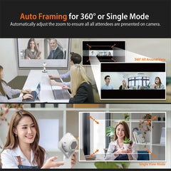 A Photo Of J5Create 360° AI-Powered Webcam with Speakerphone for Enhanced Video Conferencing - JVU368