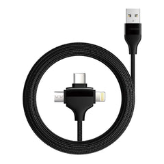 A Photo Of Joyroom S-L317 3-in-1 Glow Data Cable (Type-C / Micro / Lightning) - Premium Multifunctional Charging and Data Transfer Cable