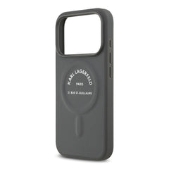 A Photo Of Karl Lagerfeld MagSafe PU Case with RSG Logo Buttons - iPhone 17 Pro