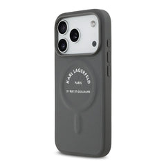 A Photo Of Karl Lagerfeld MagSafe PU Case with RSG Logo Buttons - iPhone 17 Pro