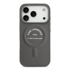 A Photo Of Karl Lagerfeld MagSafe PU Case with RSG Logo Buttons - iPhone 17 Pro
