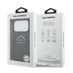 A Photo Of Karl Lagerfeld MagSafe PU Case with RSG Logo Buttons - iPhone 17 Pro