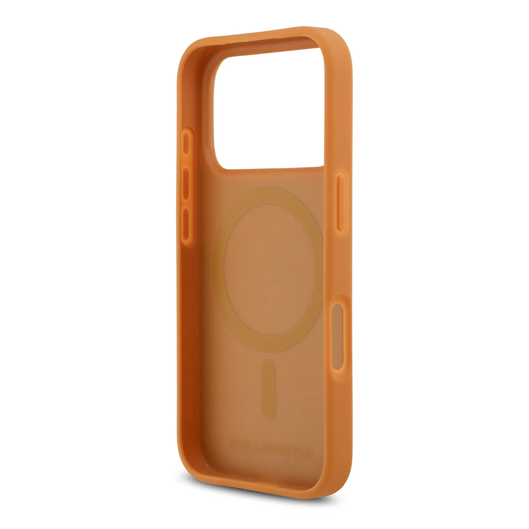 A Photo Of Karl Lagerfeld MagSafe PU Case with RSG Logo Buttons - iPhone 17 Pro