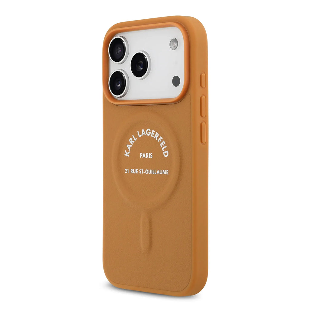 A Photo Of Karl Lagerfeld MagSafe PU Case with RSG Logo Buttons - iPhone 17 Pro