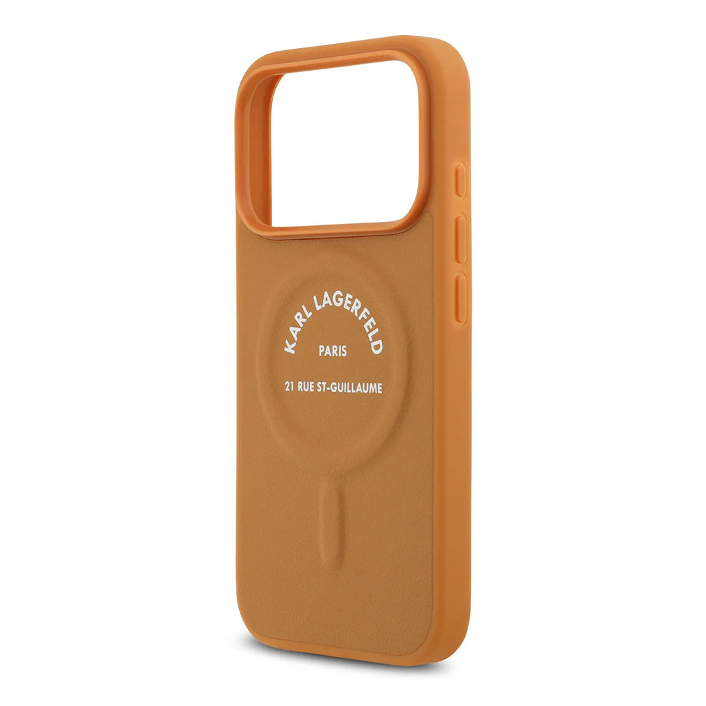 A Photo Of Karl Lagerfeld MagSafe PU Case with RSG Logo Buttons - iPhone 17 Pro