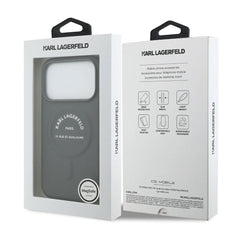 A Photo Of Karl Lagerfeld MagSafe PU Case with RSG Logo Buttons - iPhone 17 Pro Max