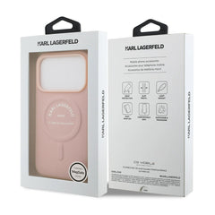 A Photo Of Karl Lagerfeld MagSafe PU Case with RSG Logo Buttons - iPhone 17 Pro