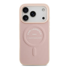 A Photo Of Karl Lagerfeld MagSafe PU Case with RSG Logo Buttons - iPhone 17 Pro