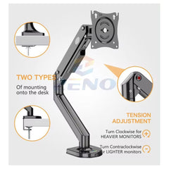 A Photo Of Kaloc/Zeno M8 Adjustable Monitor Arm - Flexible and Ergonomic Solution for 15 to 30-Inch Screens