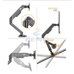 A Photo Of Kaloc/Zeno M8 Adjustable Monitor Arm - Flexible and Ergonomic Solution for 15 to 30-Inch Screens